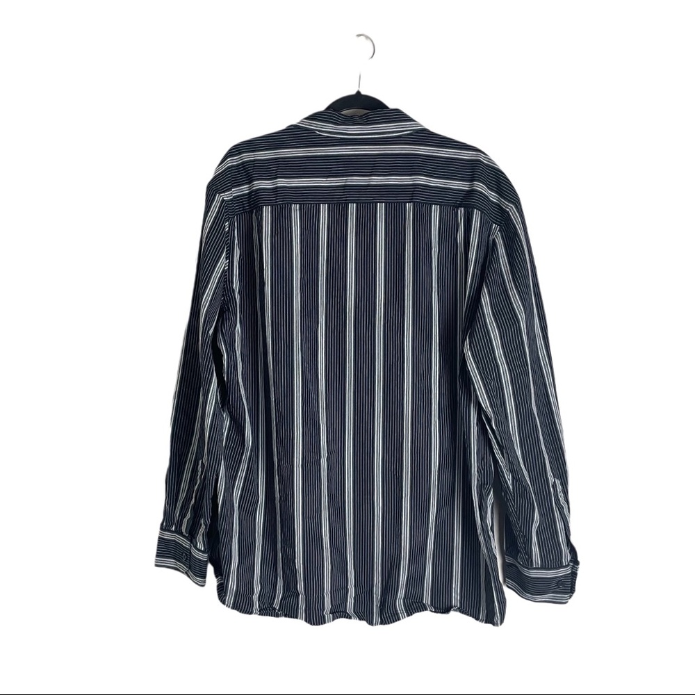 Claiborne Black/White Striped Button Up Dress Shirt - Picture 3 of 3